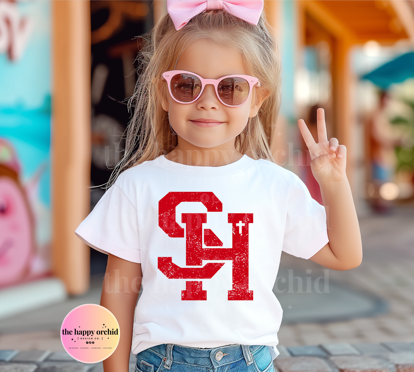 (NEW) Youth SACRED HEART TIGERS Logo Top