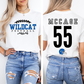 WILDCAT FOOTBALL MOM - THACKERVILLE Personalized Tee