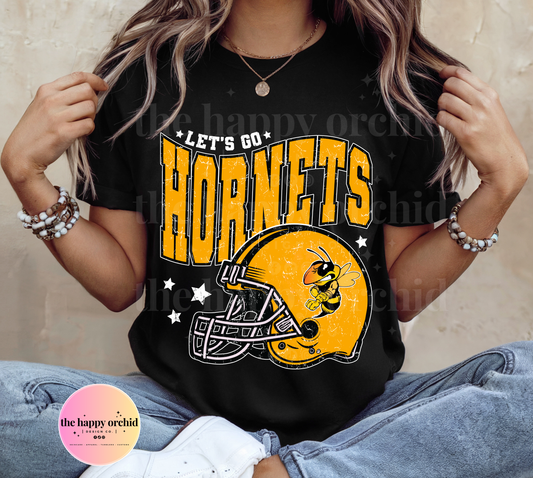 (NEW) LET'S GO HORNETS HORNETS Distressed Top