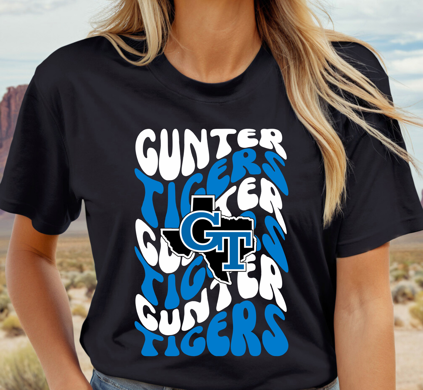 GUNTER TIGERS Retro Wave tee