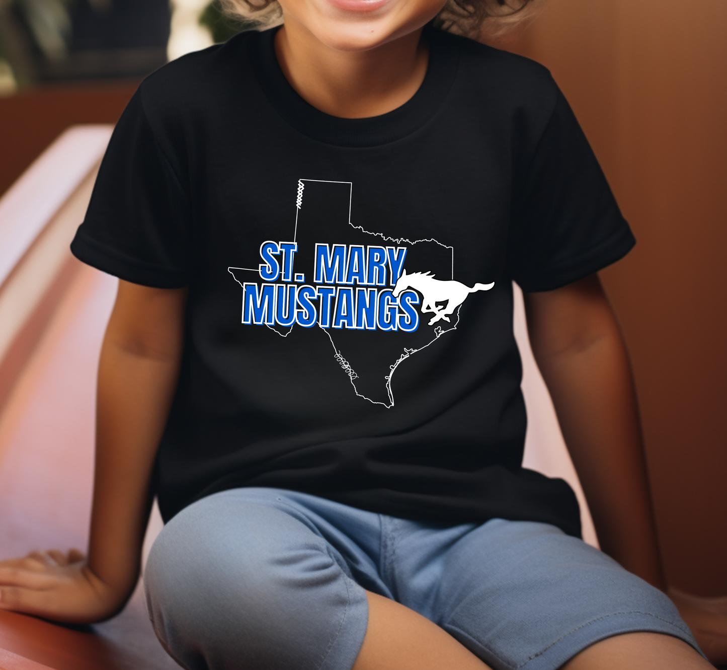 Youth ST. MARY MUSTANGS Vintage Top