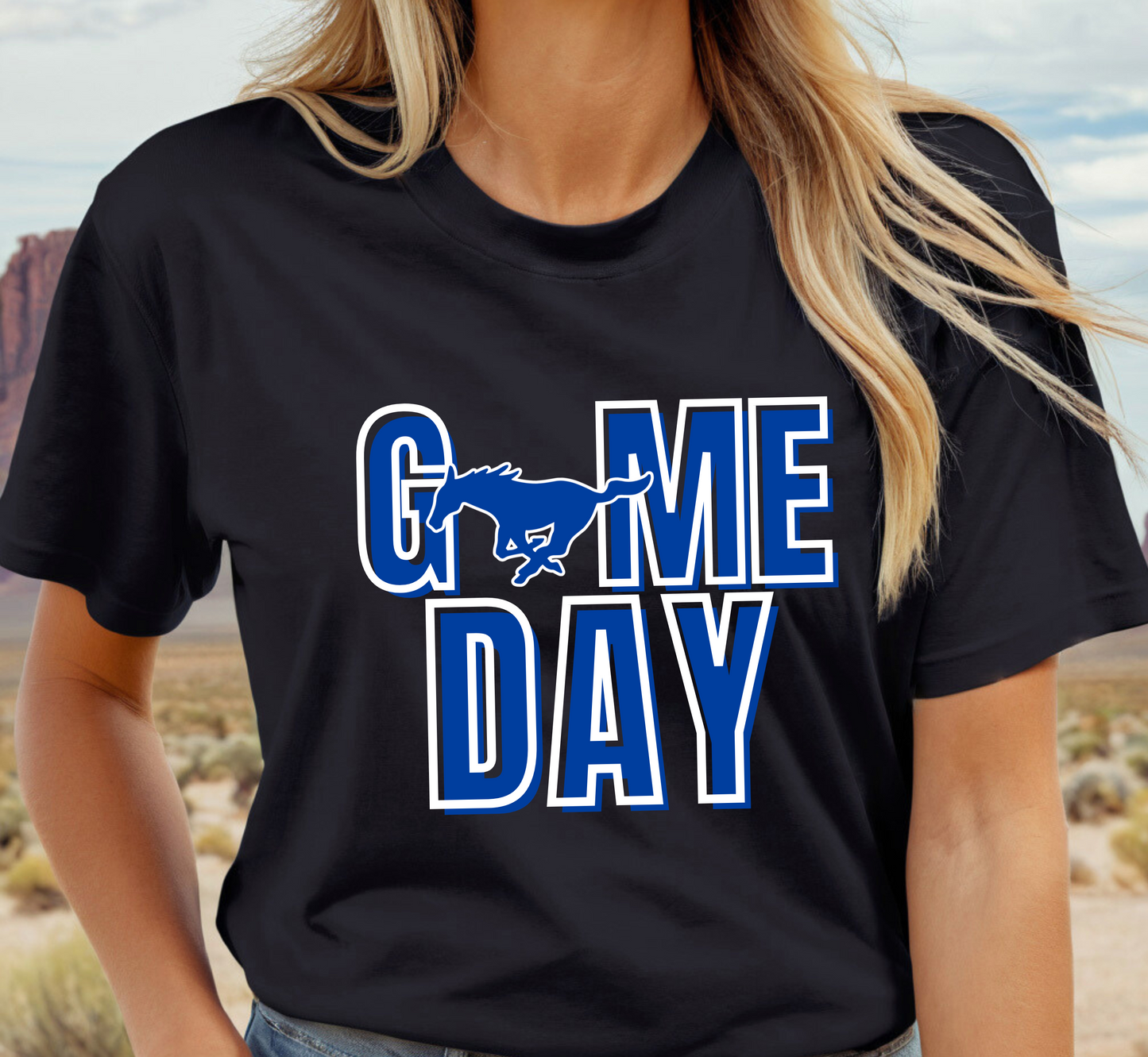 GAME DAY MUSTANGS tee