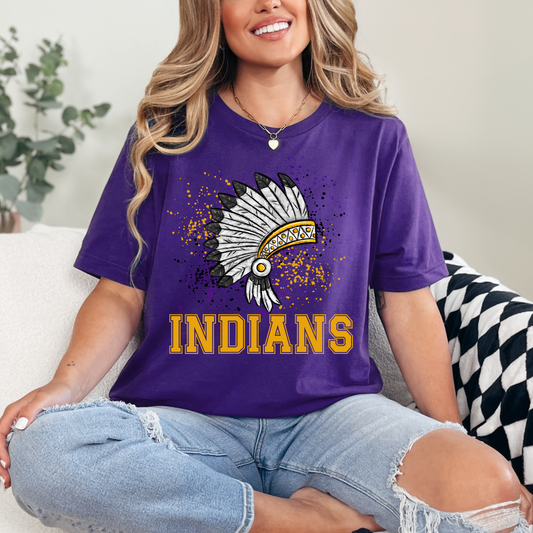 INDIANS Paint Splatter tee