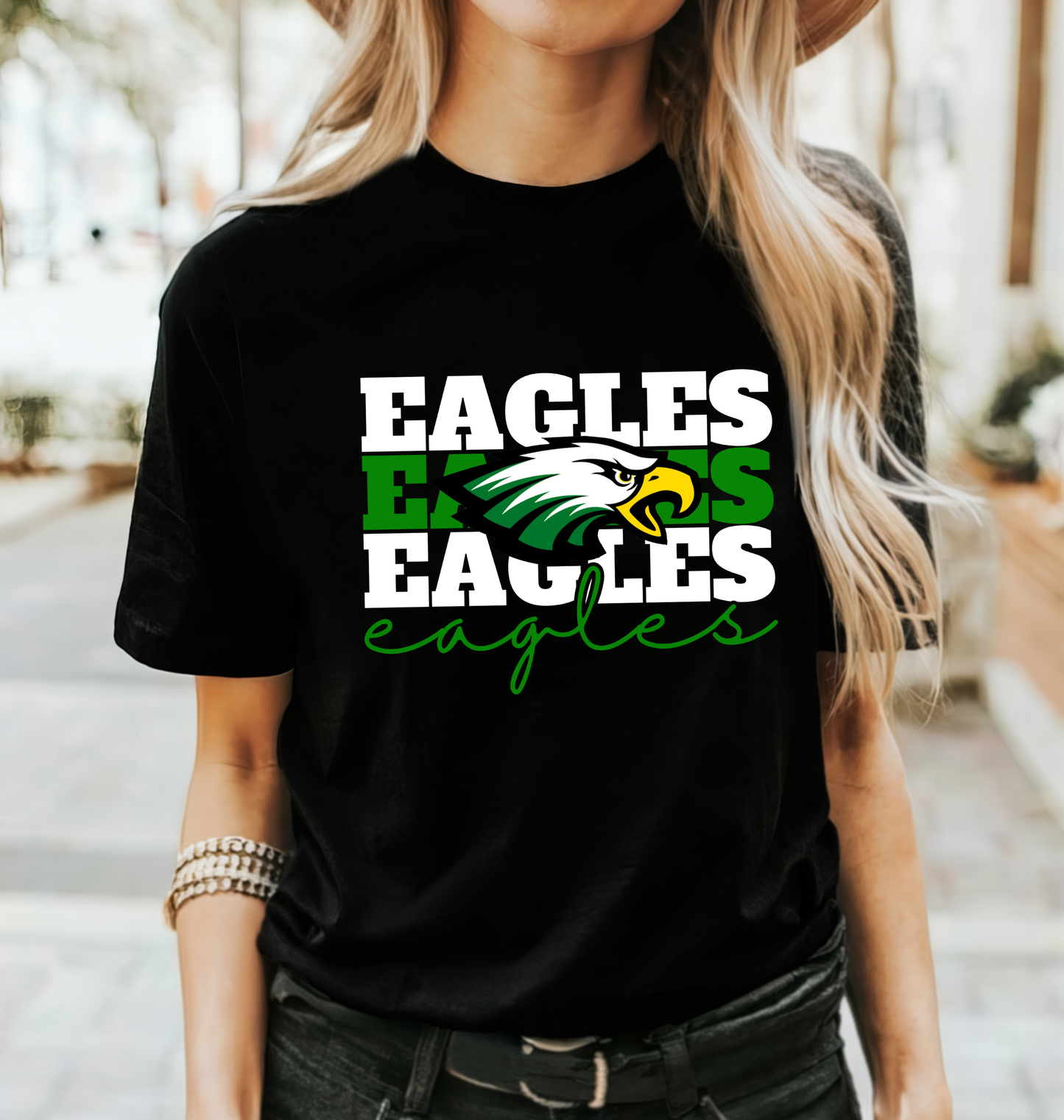 VALLEY VIEW EAGLES Stacked tee