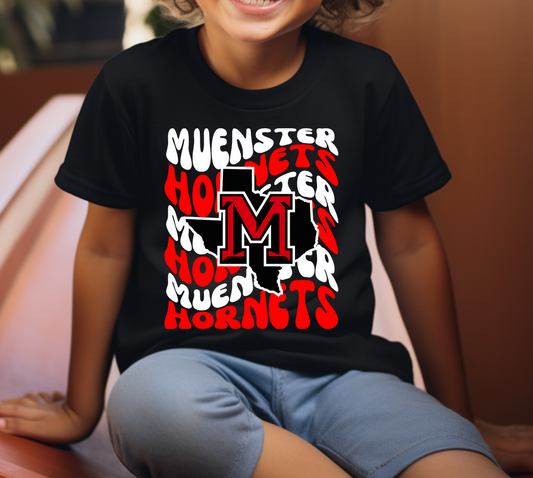 Youth MUENSTER HORNETS Retro Wave Top