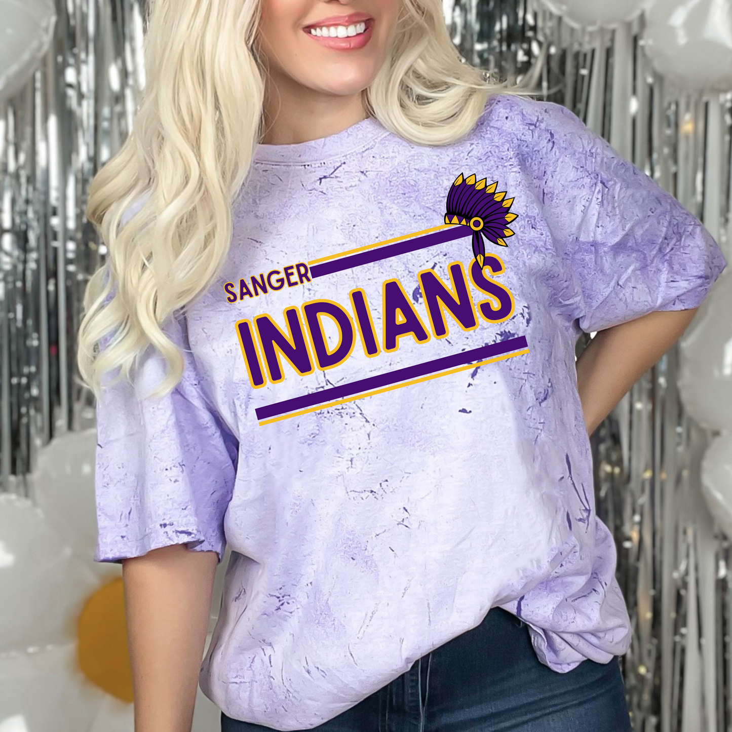 SANGER INDIANS Colorblast tee