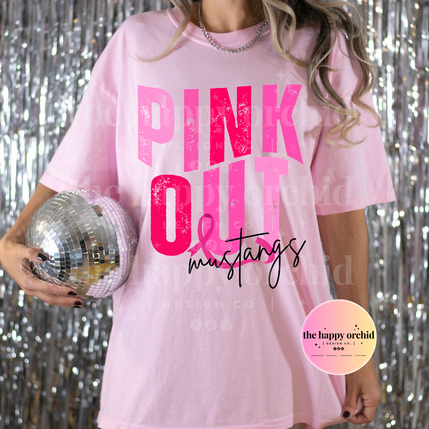 MUSTANGS - PINK OUT tee