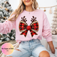 GLITTER REINDEER BOW Top