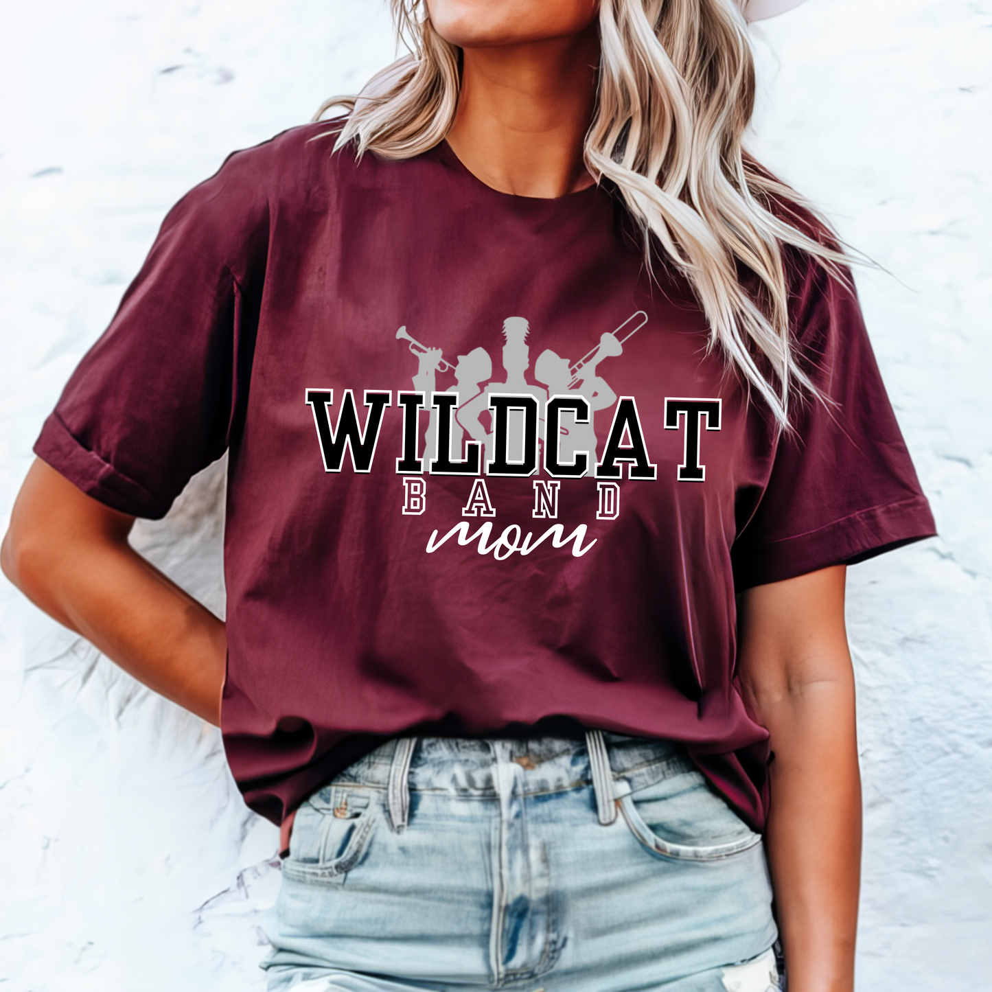 WILDCAT BAND MOM tee