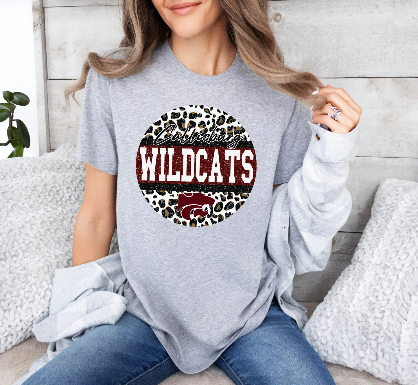 WILDCATS FAUX GLITTER tee