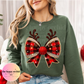 GLITTER REINDEER BOW Top