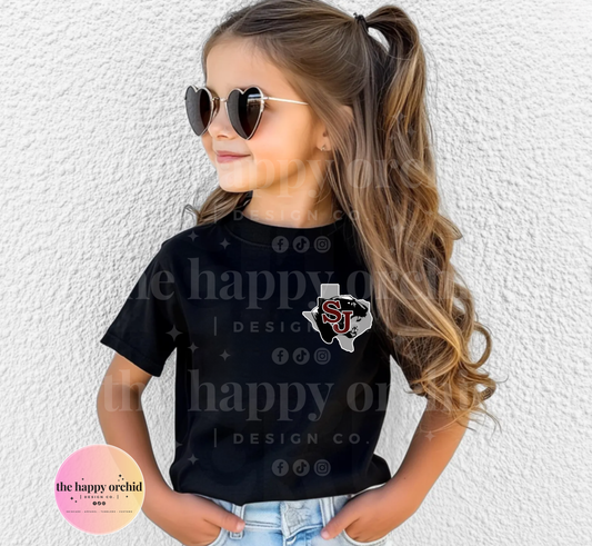 (NEW)Youth SAINT JO PANTHERS Pocket Logo Top