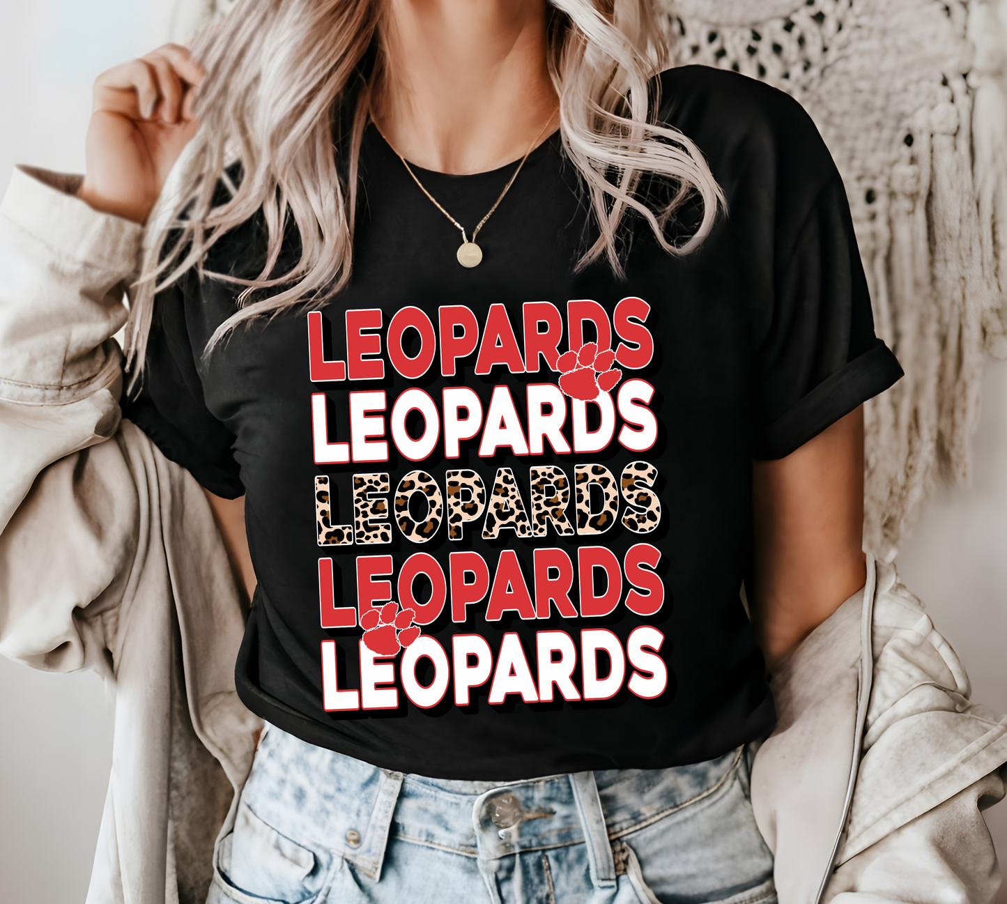 LEOPARDS Stacked tee