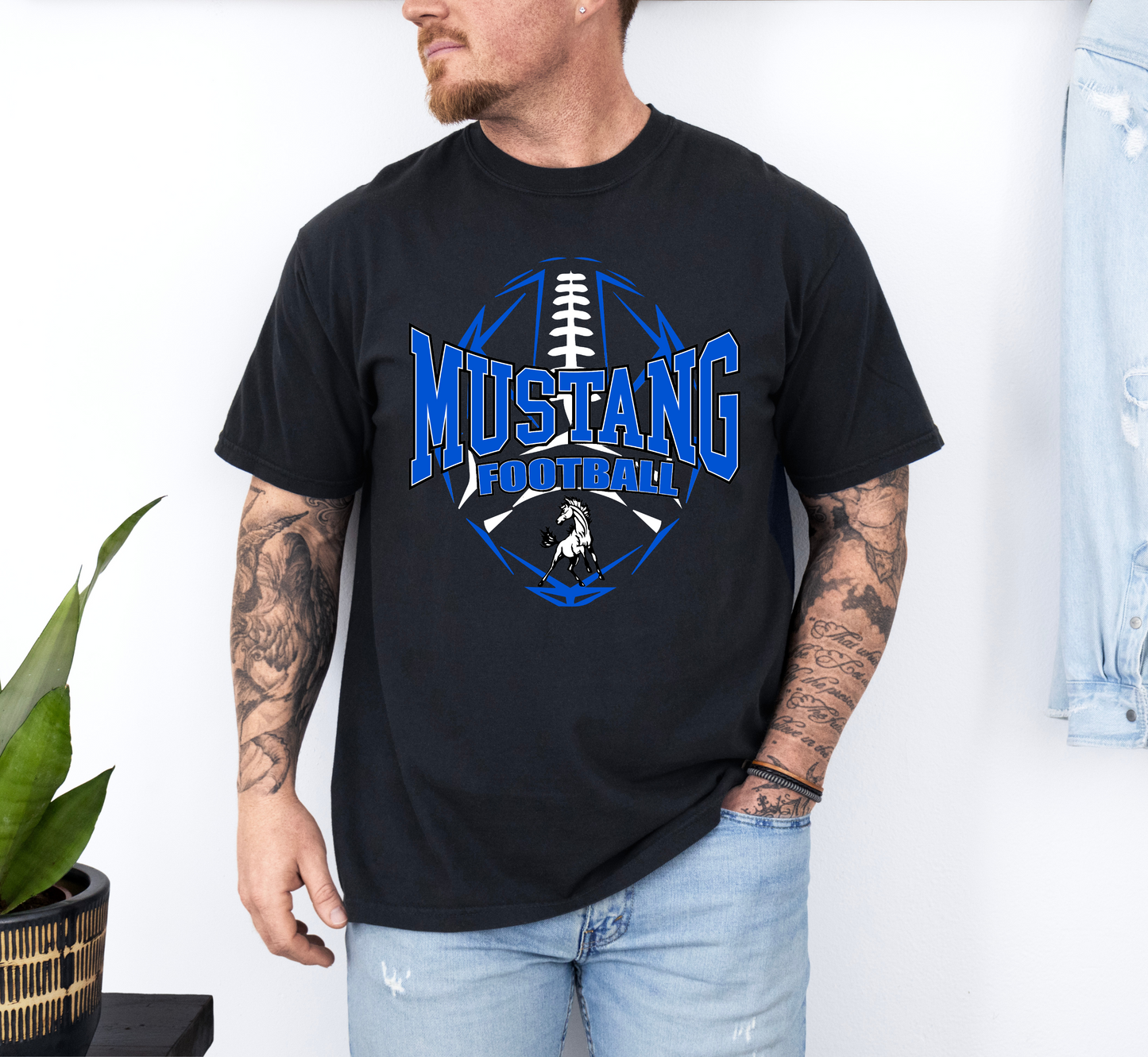 MUSTANG FOOTBALL tee