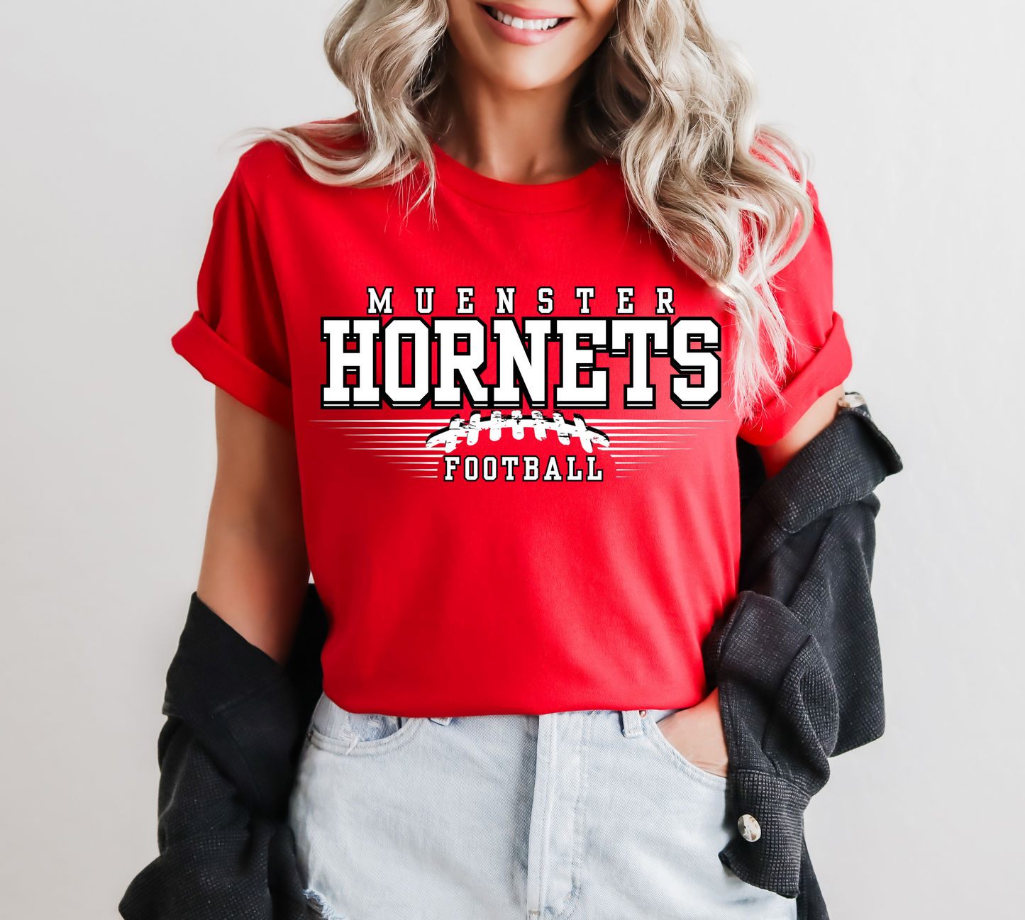 MUENSTER HORNETS FOOTALL tee