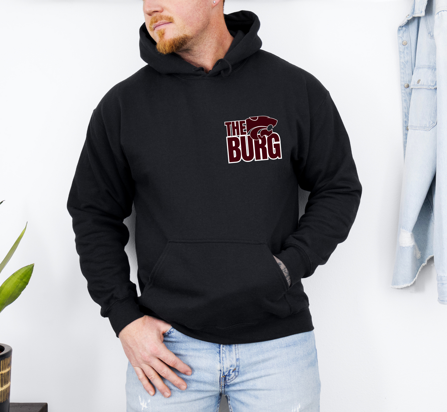 THE BURG Pocket Logo Style Hoodie