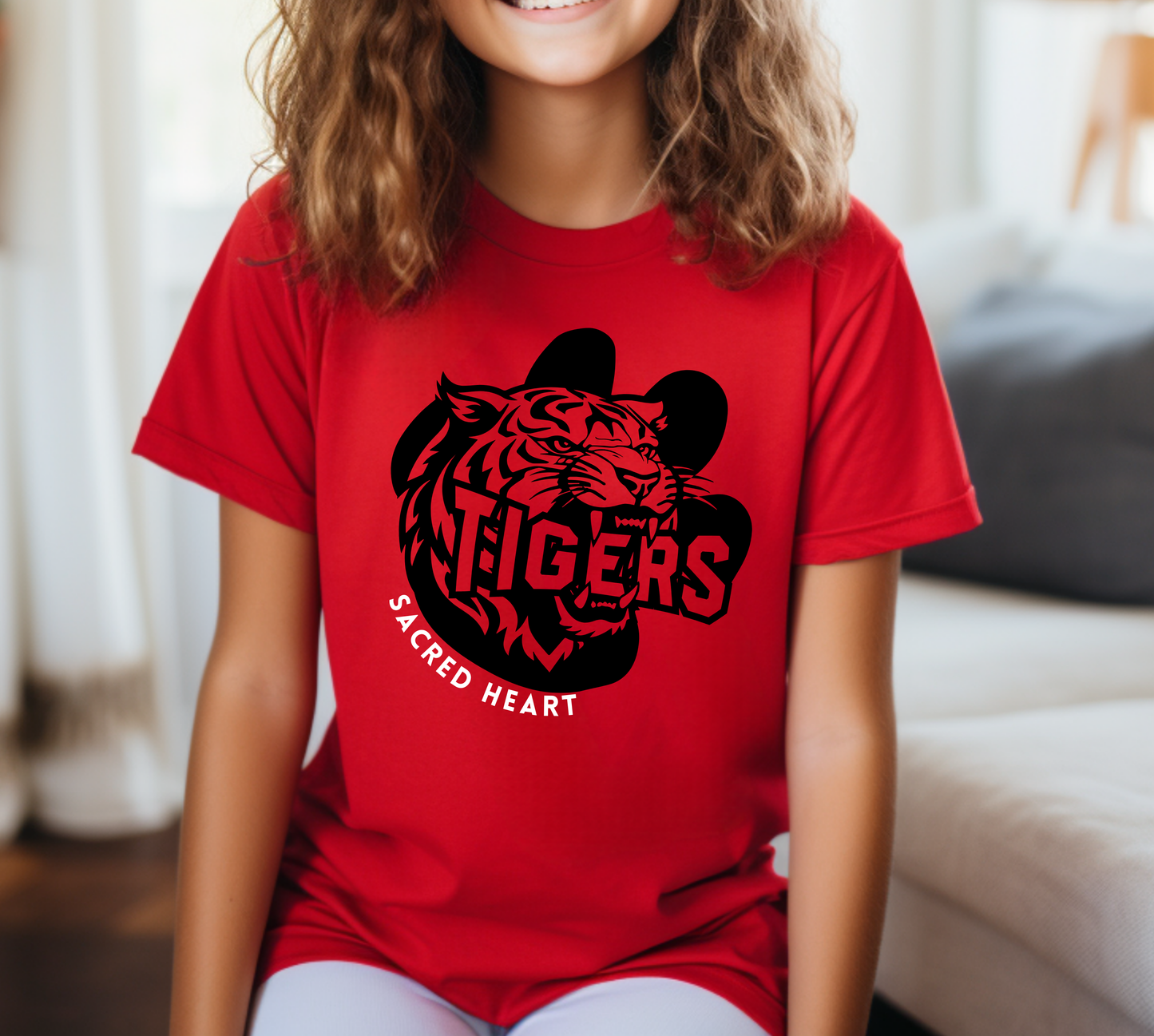 Youth SACRED HEART TIGERS MASCOT Top