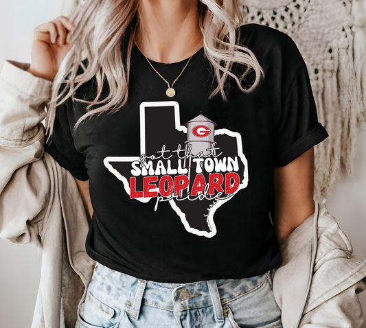 SMALL TOWN LEOPARD PRIDE tee