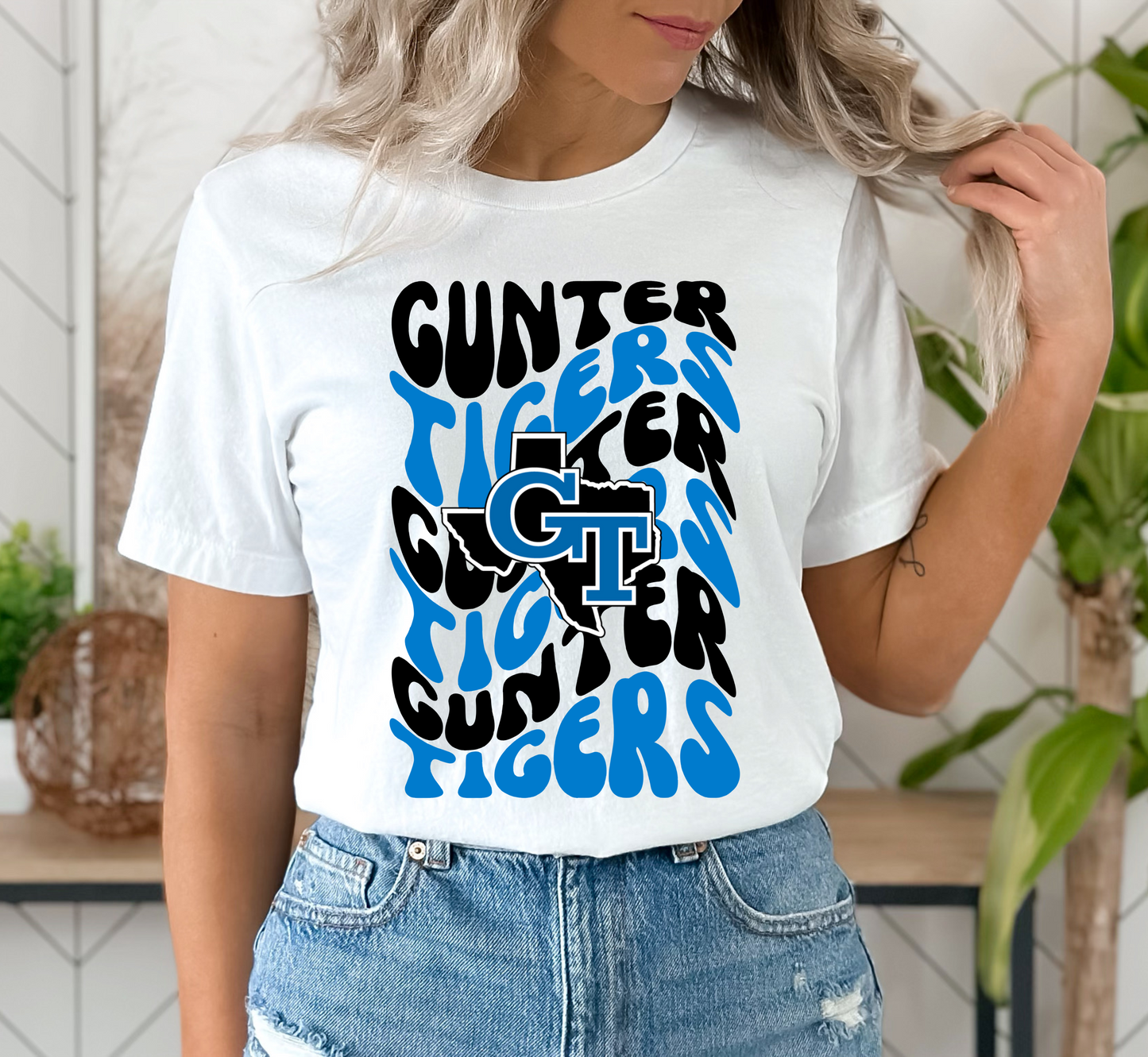 GUNTER TIGERS Retro Wave tee