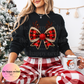 GLITTER REINDEER BOW Top