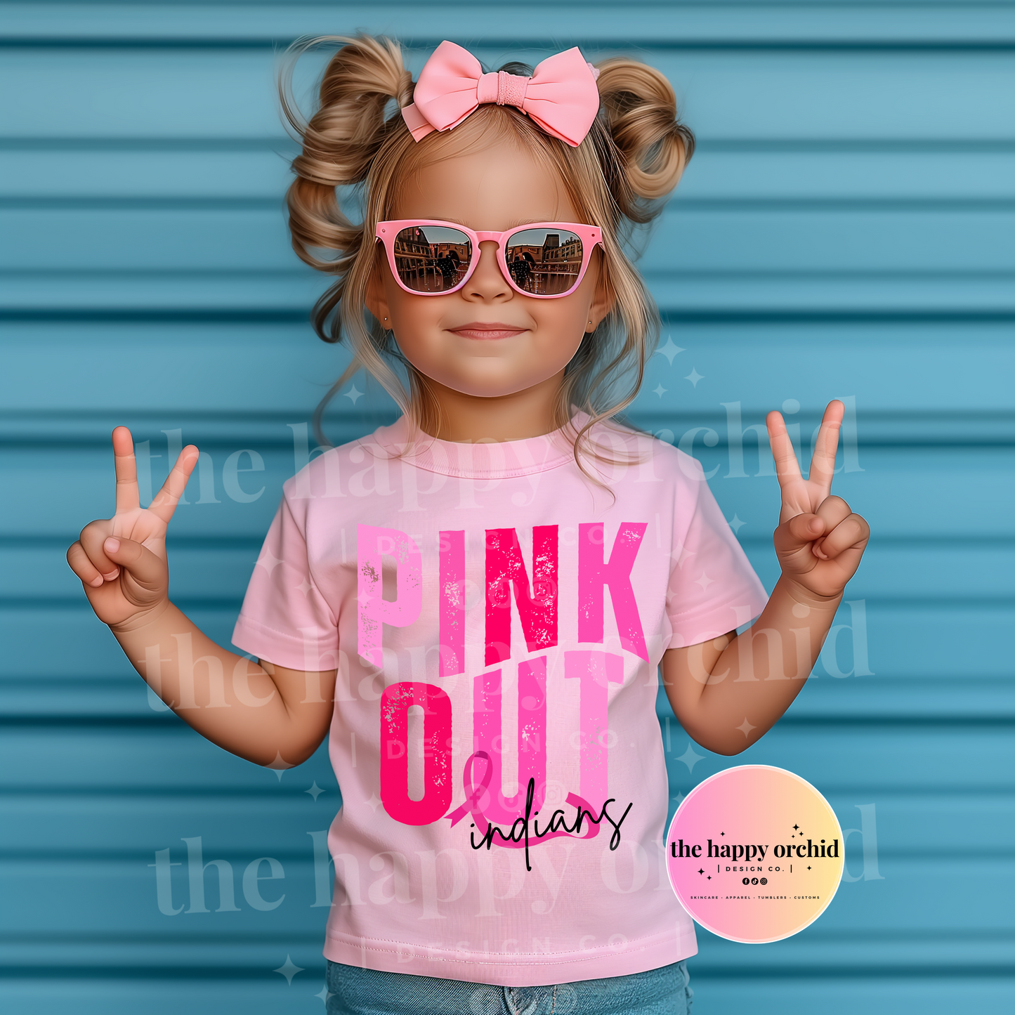 Youth INDIANS - PINK OUT Tee