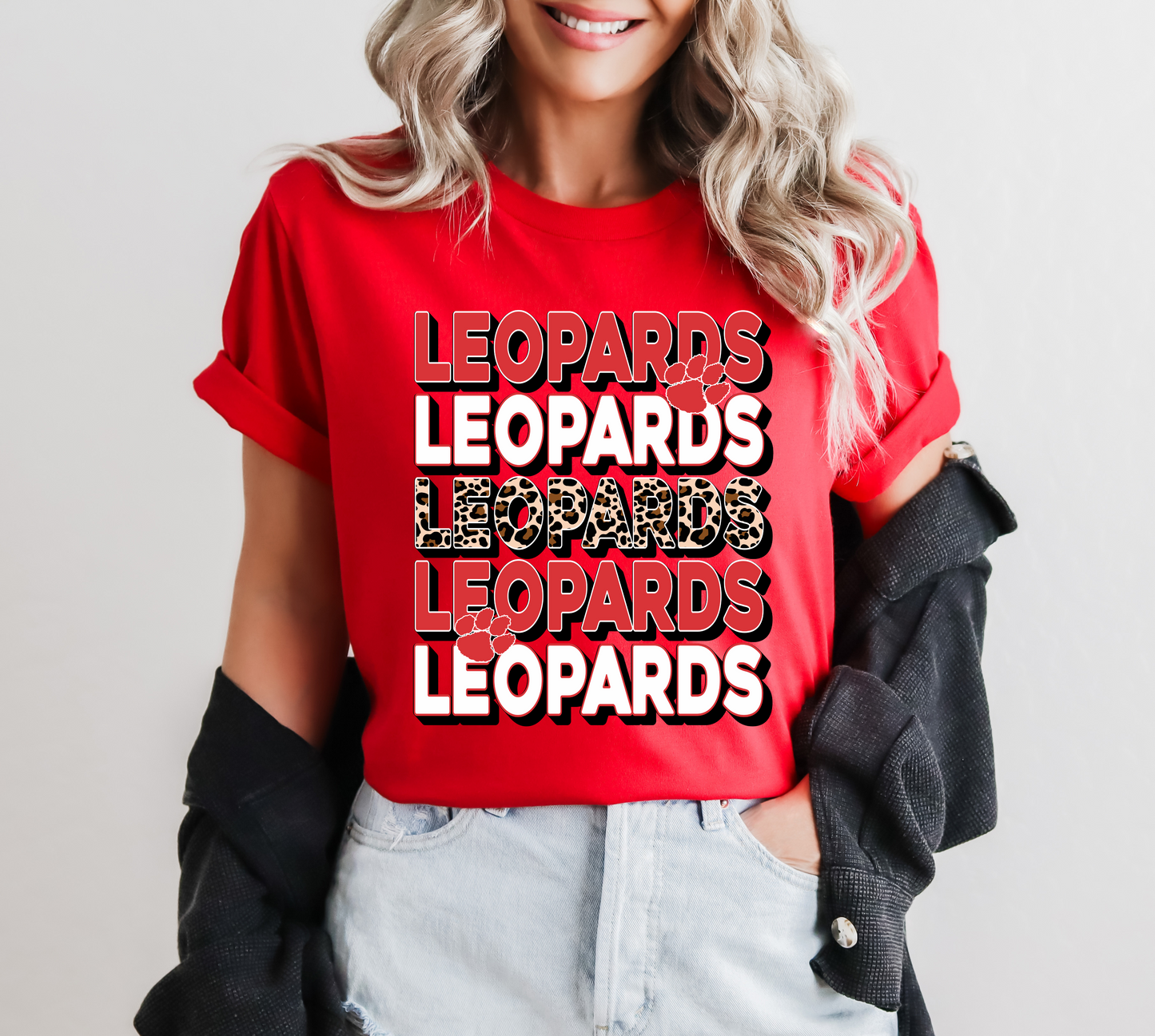 LEOPARDS Stacked tee