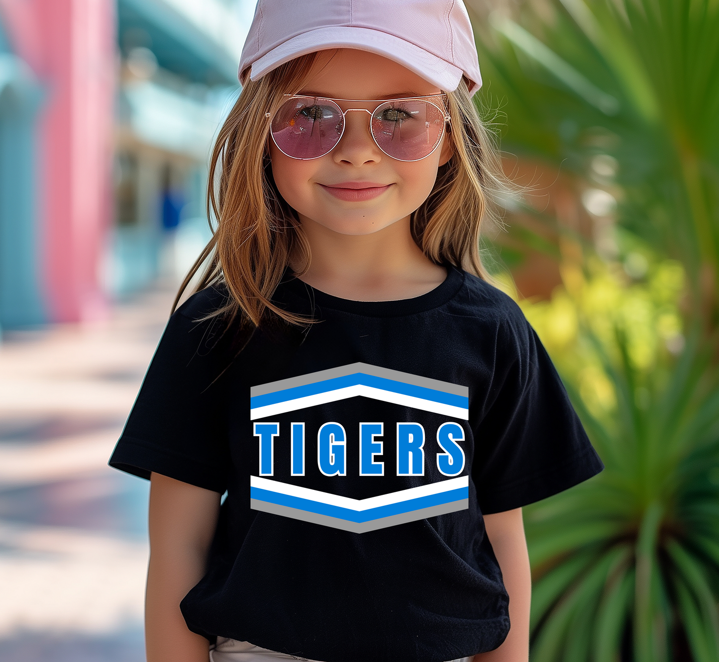 Youth TIGERS Arrow Block Top