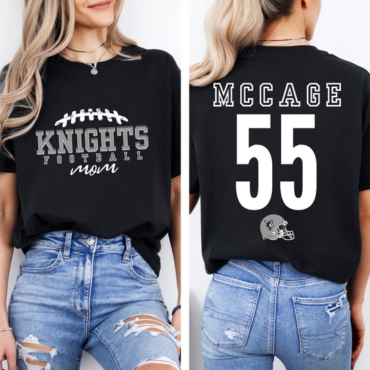 KNIGHTS FOOTBALL MOM - LINDSAY Personalized Tee