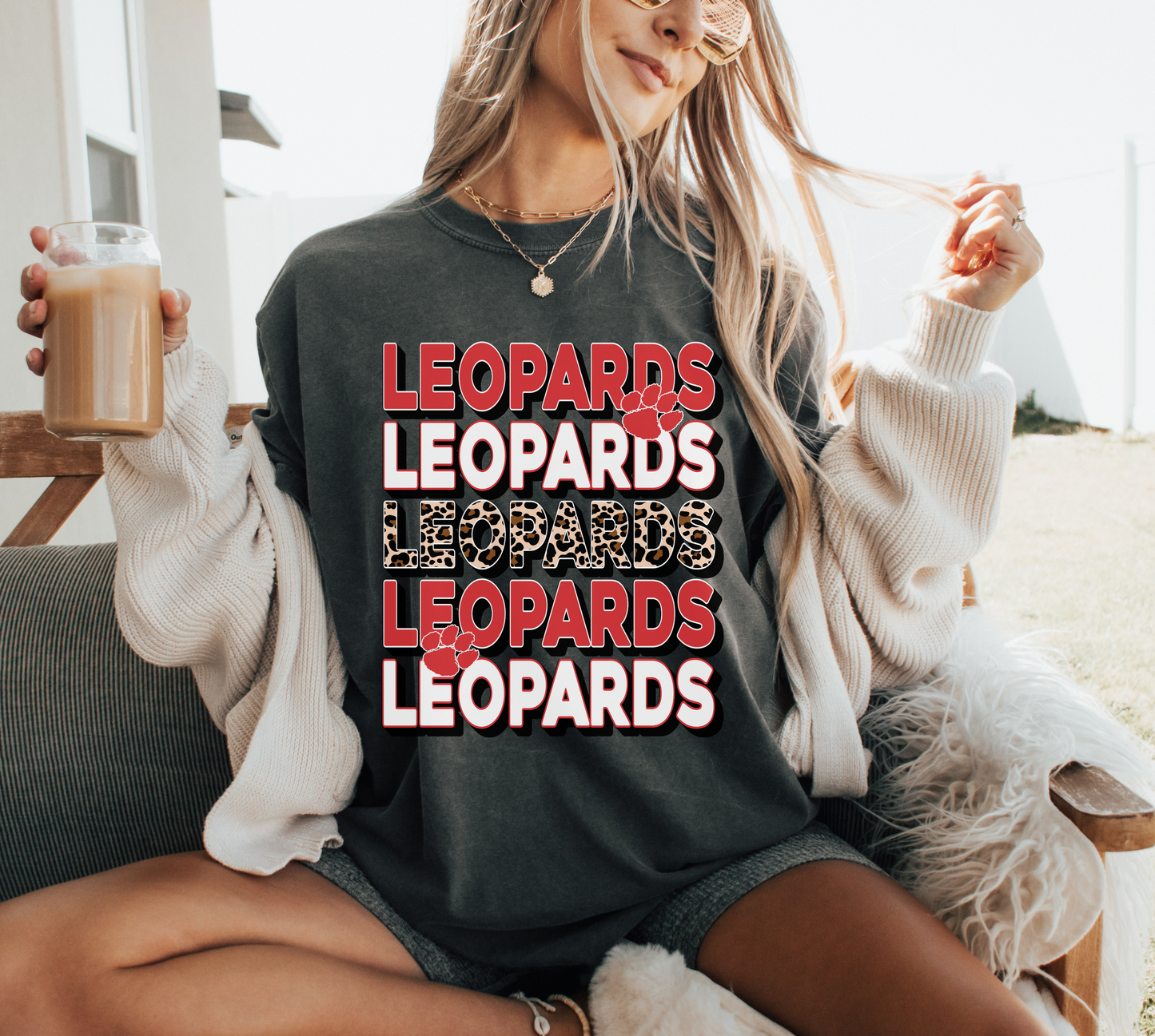 LEOPARDS Stacked tee