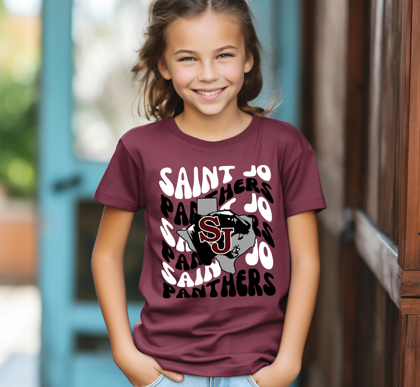 Youth Retro Wave SAINT JO PANTHERS Top