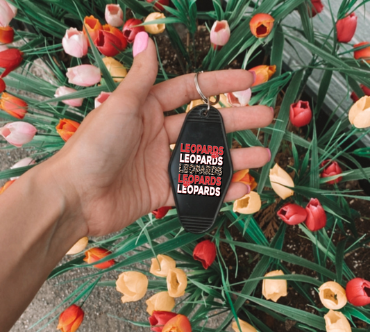 LEOPARDS Motel Keychain