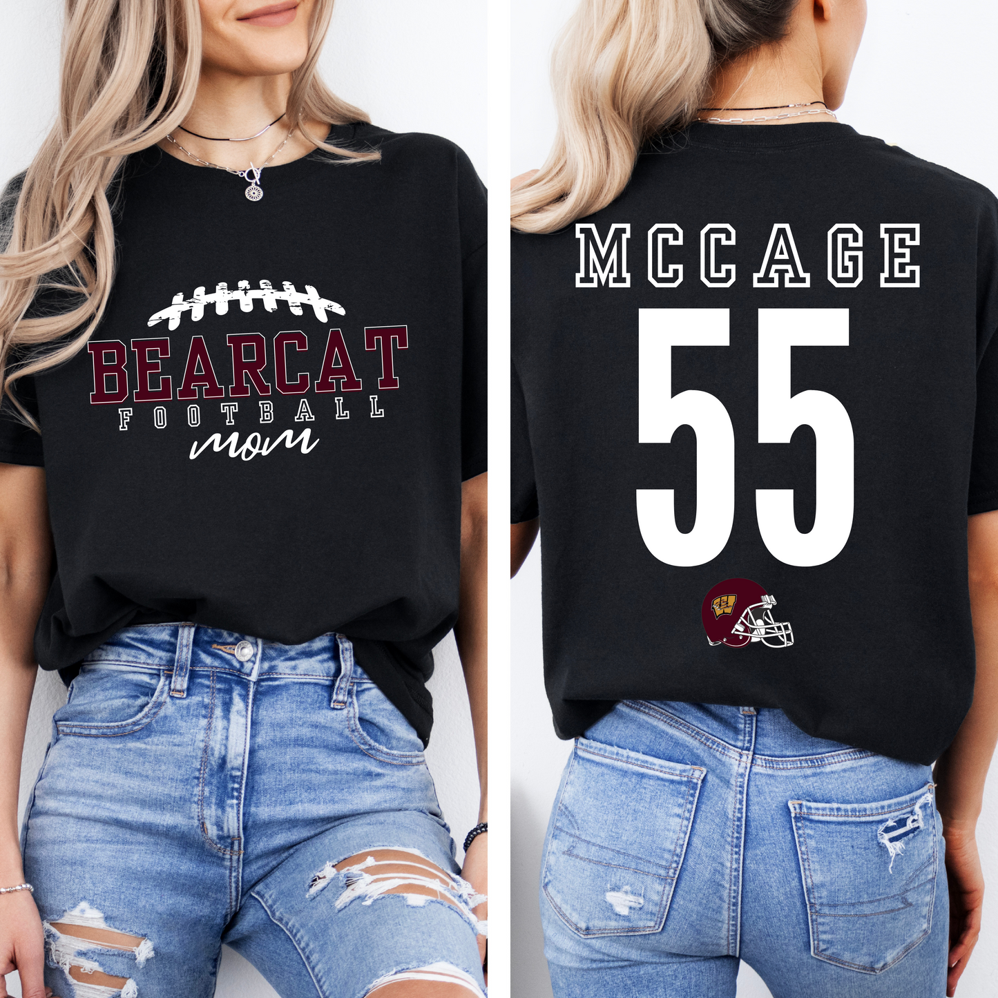 BEARCAT FOOTBALL MOM - WHITESBORO Personalized Tee