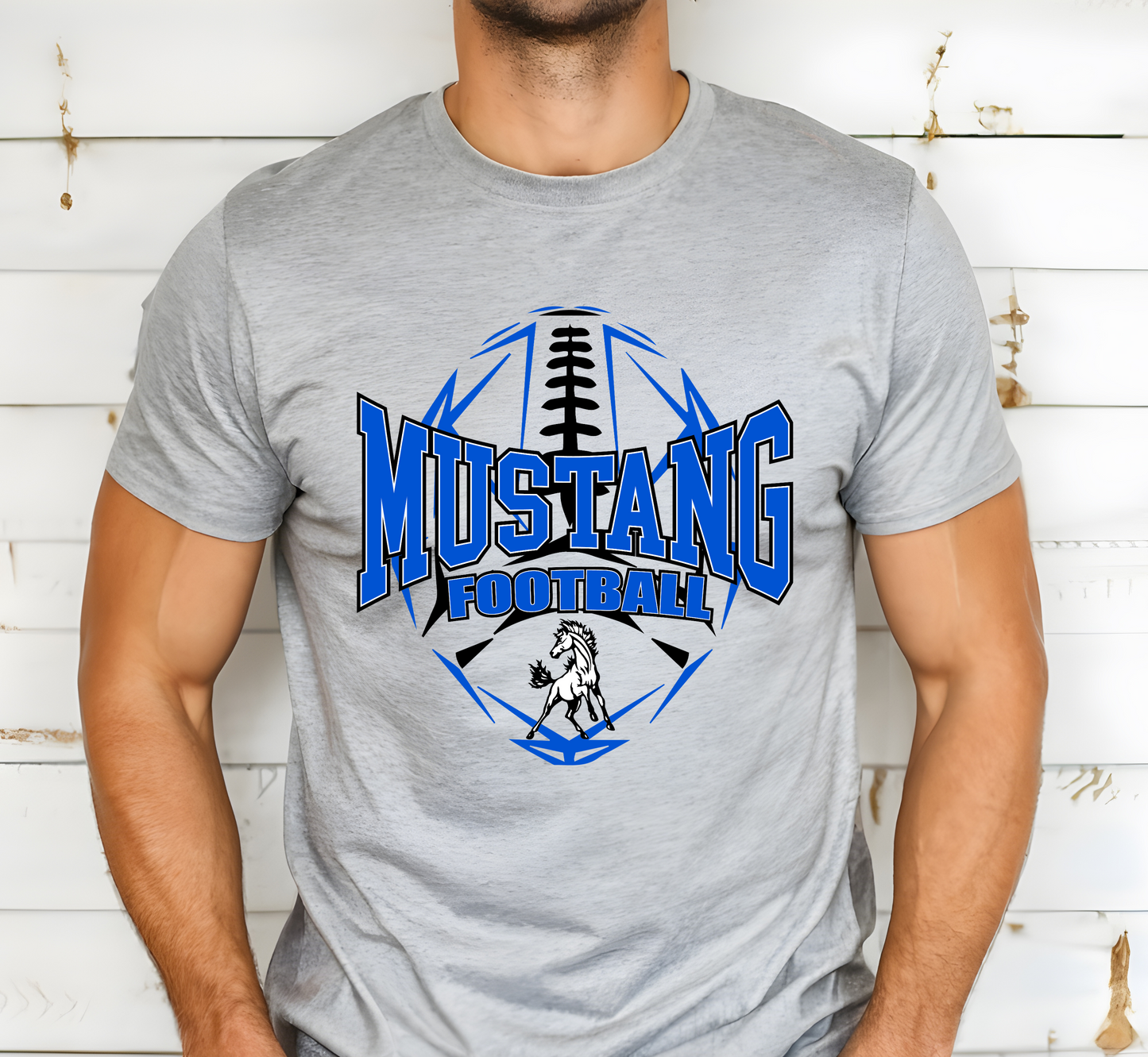 MUSTANG FOOTBALL tee