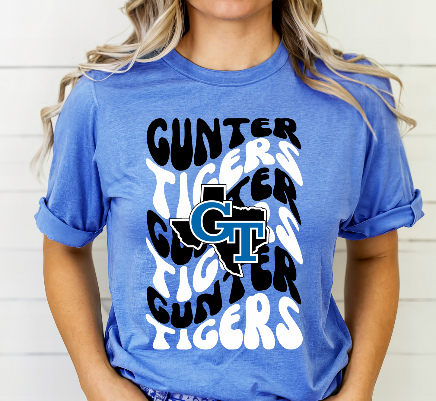 GUNTER TIGERS Retro Wave tee