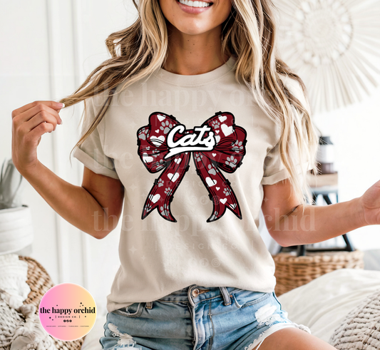NEW CALLISBURG CATS Bow tee