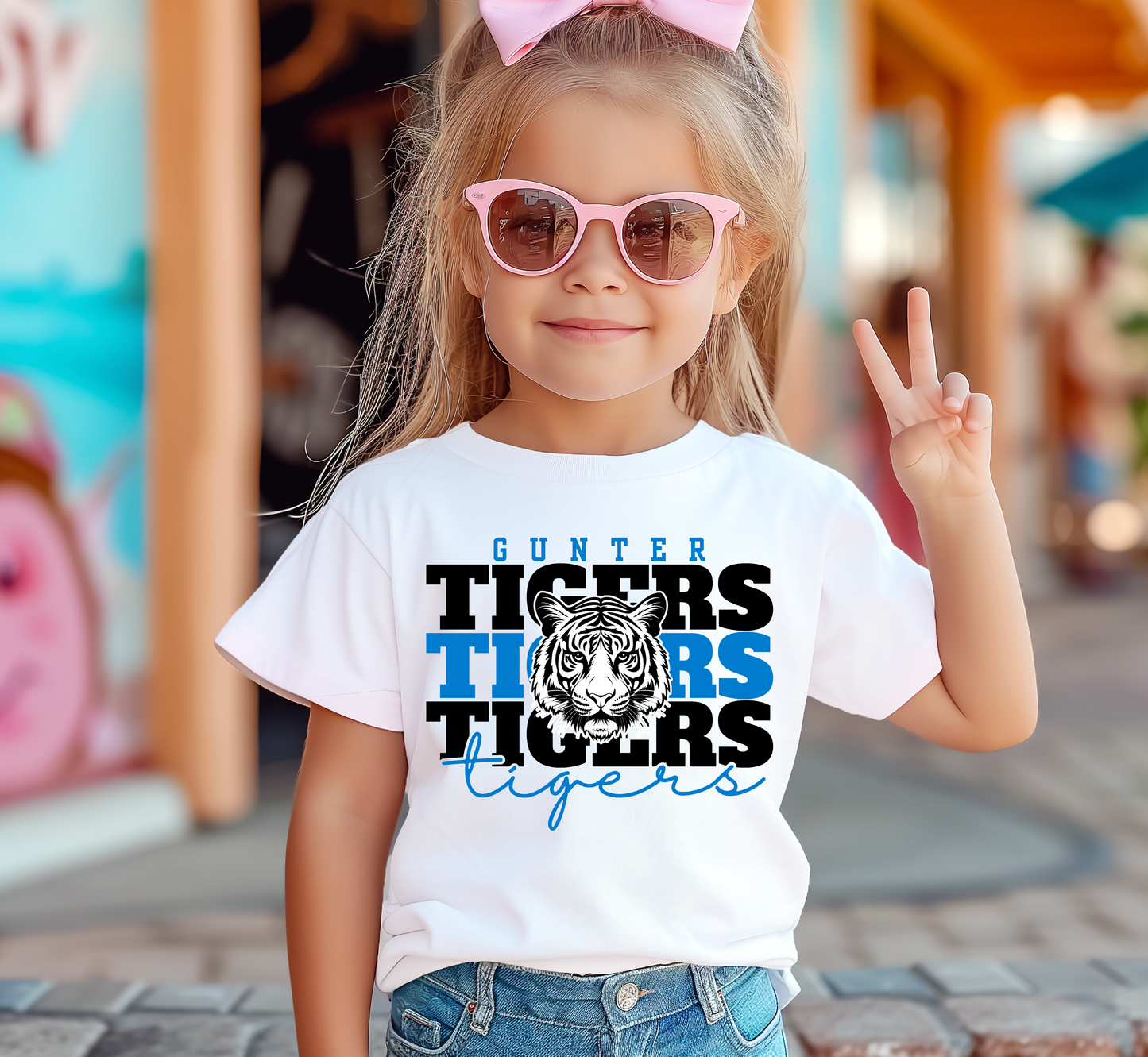 Youth GUNTER TIGERS Stacked Top