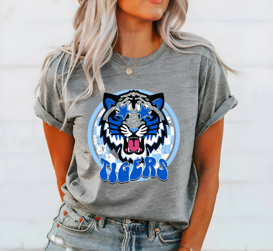 TIGERS Retro Faux Glitter tee