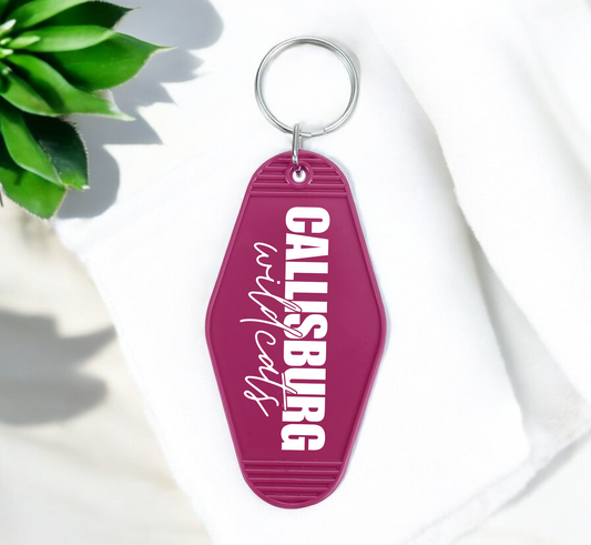 CALLISBURG WILDCATS Motel Keychain