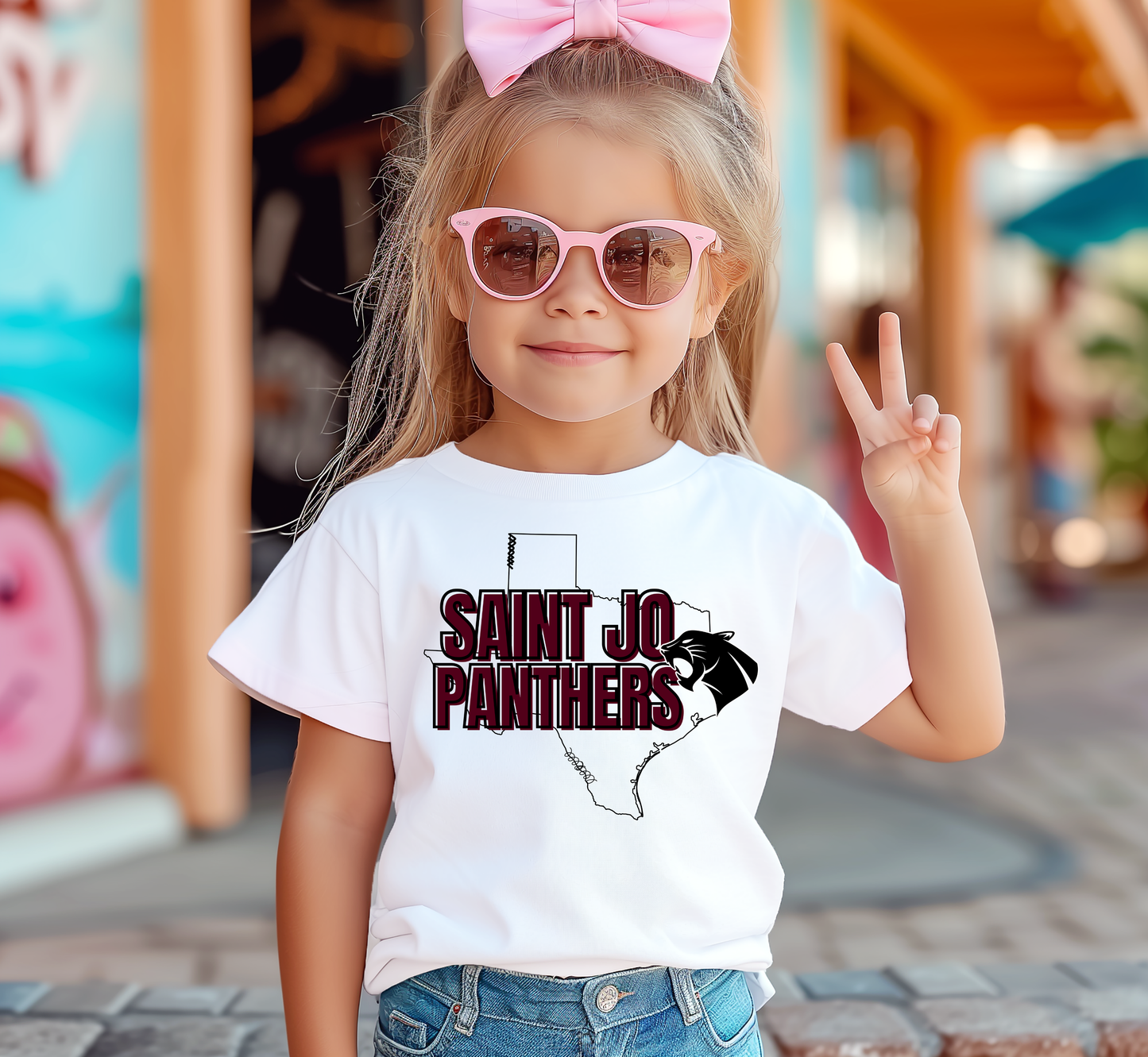 Youth SAINT JO PANTHERS Vintage Top