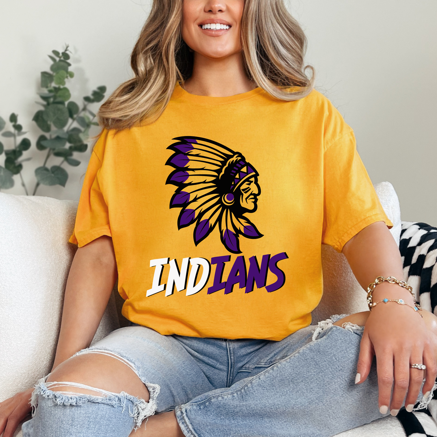 INDIANS Mascot tee