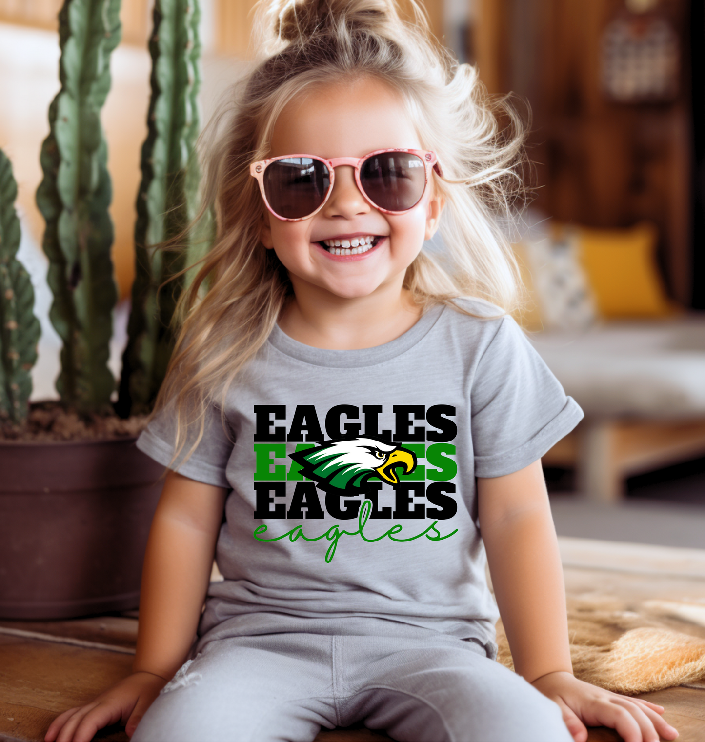 Youth EAGLES Stacked Top