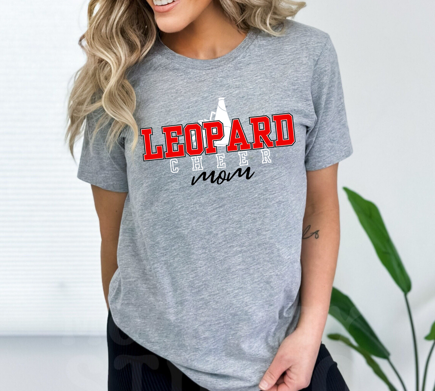 LEOPARD CHEER MOM Top