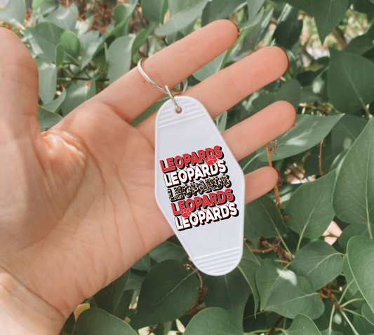 LEOPARDS Motel Keychain