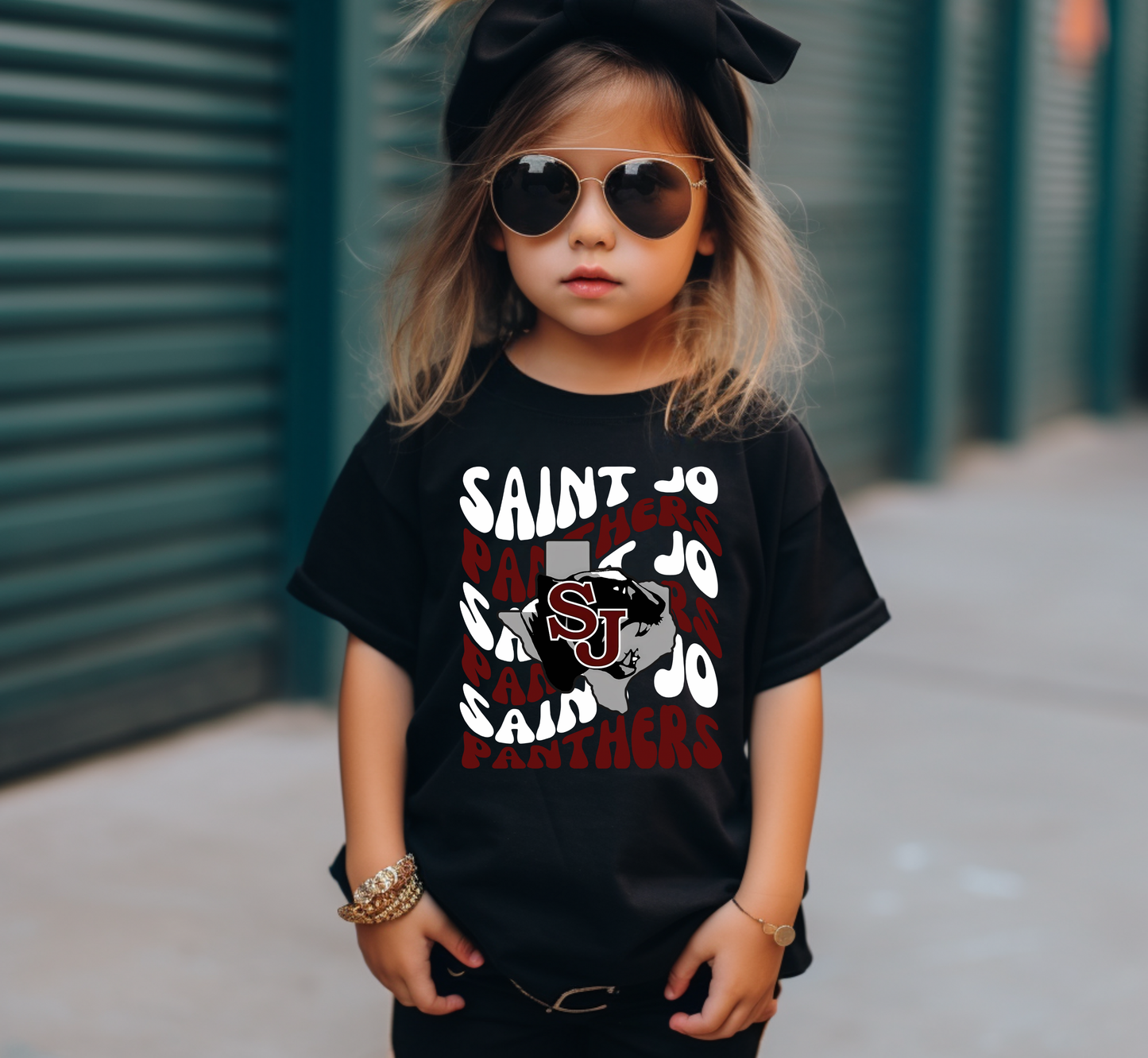 Youth Retro Wave SAINT JO PANTHERS Top