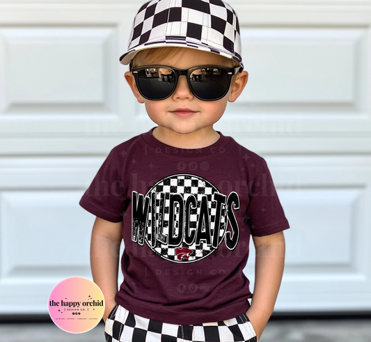 NEW Youth Checkered Wildcats Top