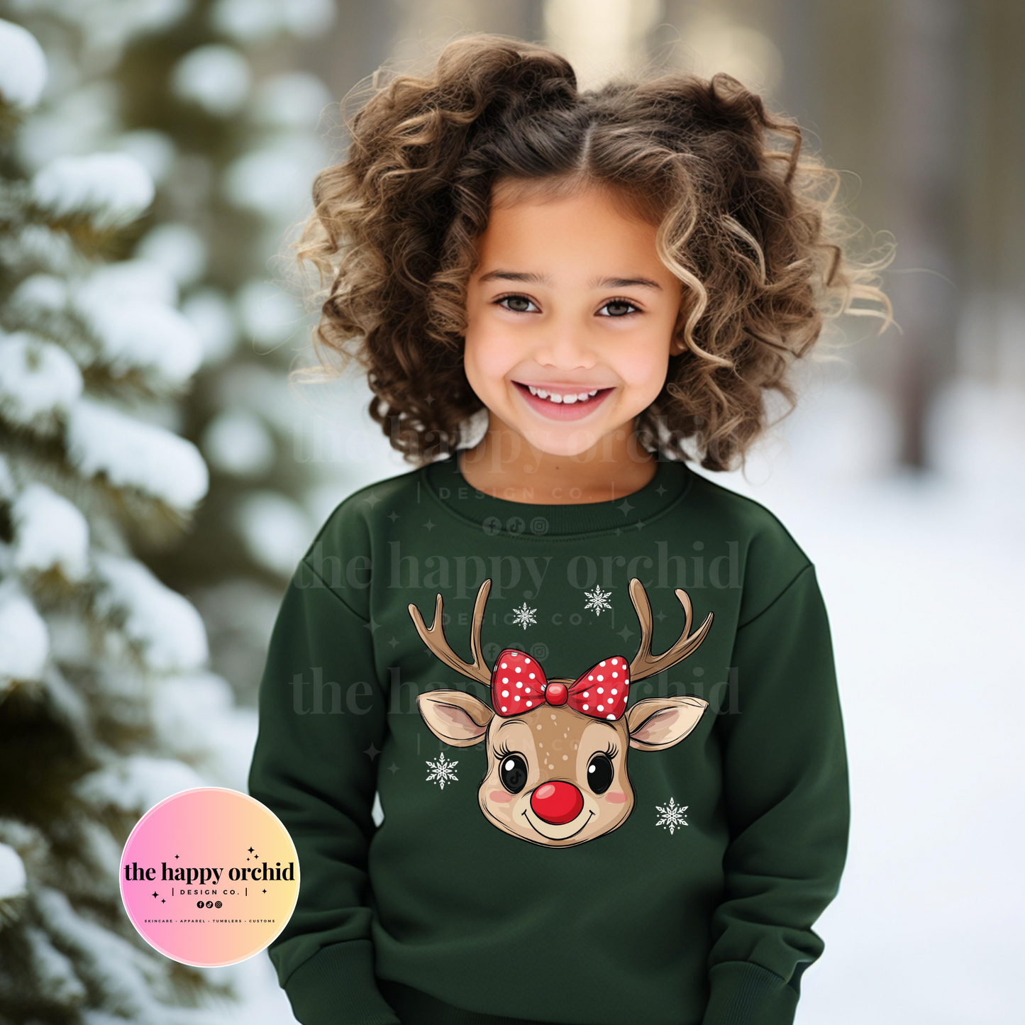 Youth REINDEER Girl Top