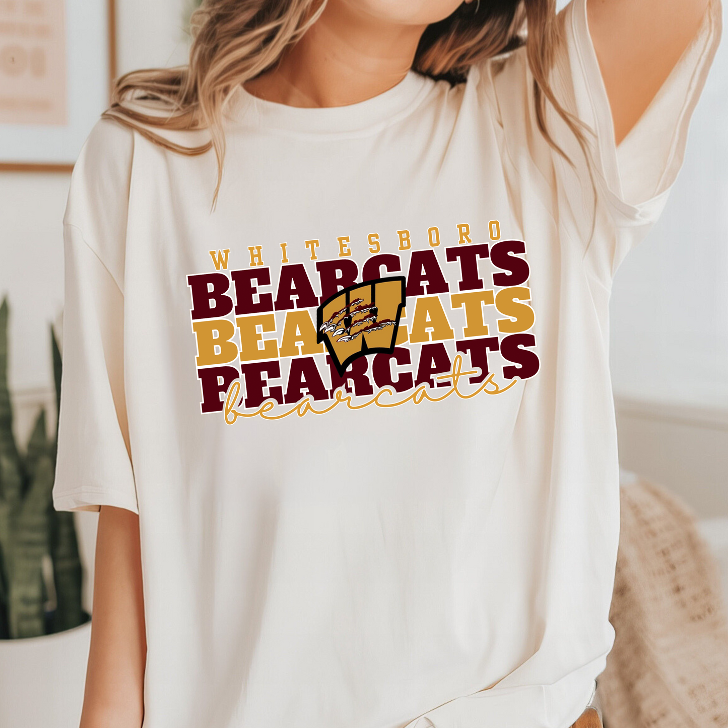 WHITESBORO BEARCATS Stacked tee