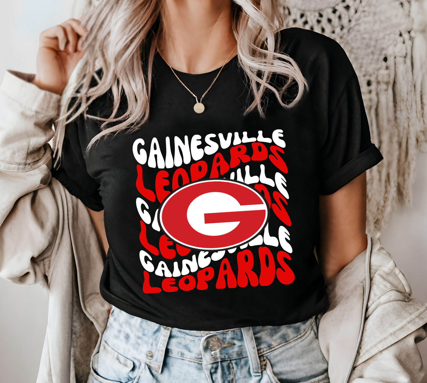 GAINESVILLE LEOPARDS Retro Wave tee