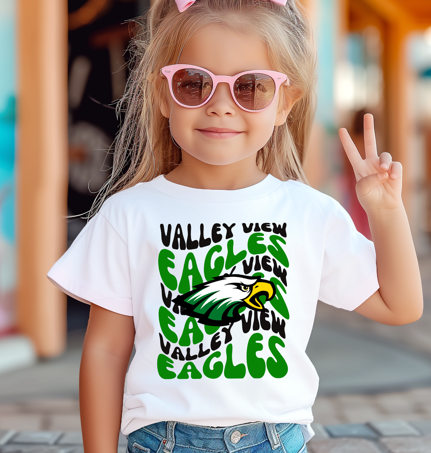 Youth VALLEY VIEW EAGLES Retro Wave Top