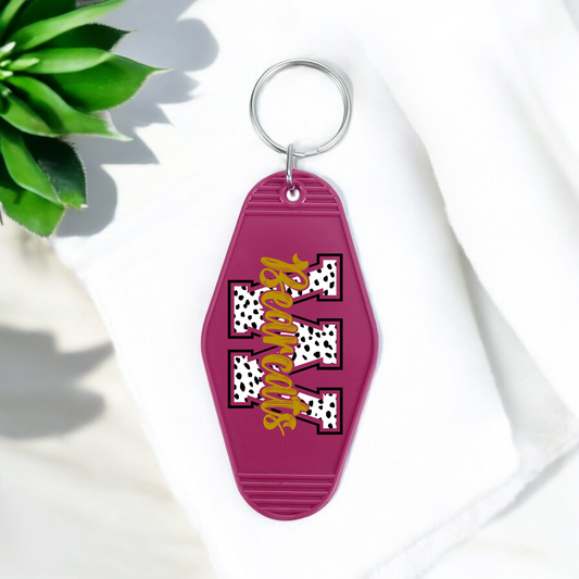 WHITESBORO BEARCATS Dots Motel Keychain